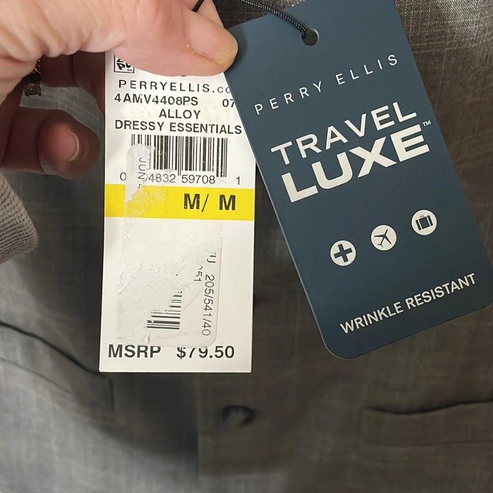 NWT Perry Ellis Gray Suit Vest